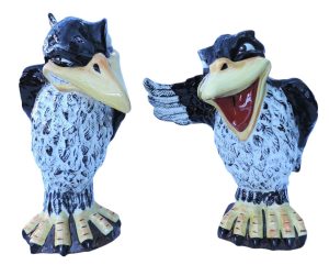 Lorna Bailey Ray the Rook and Jim the Jackdaw Grotesque Bird figurines