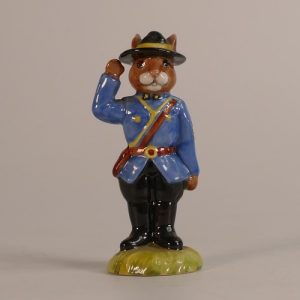 Royal Doulton Bunnykins figure Sergent Mountie, in prototype different colourway